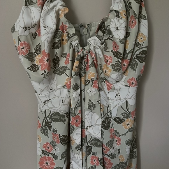 Abercrombie & Fitch Green Floral Midi Dress, XSP - Picture 4 of 4